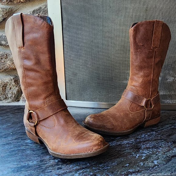 Born Shoes - Born Brown Leather "Tangel" Country Western Boots Size 6M